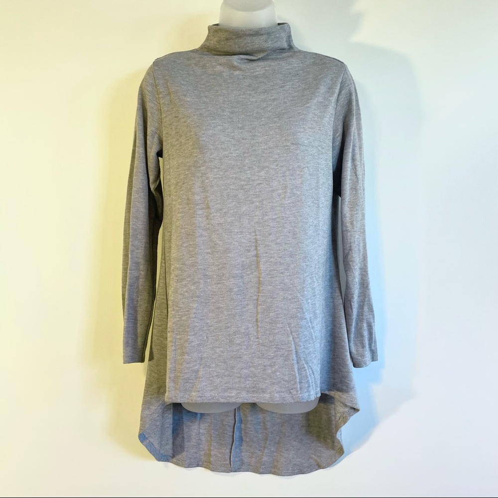 Mock Neck Tunic Sweater